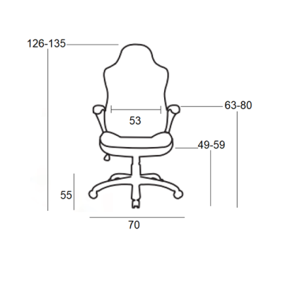 Καρέκλα Γραφείου A6350 Army Pu με Ανάκλιση 70X55X49