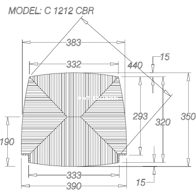 Ανταλλακτικό Κάθισμα για Καρέκλα Καφενείου απο Φυσική (θαλάσσιας προέλευσης) ψάθα. 35Χ39-C1212SG