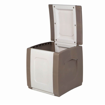 COMPACT Πλαστικό μπεζ μπαούλο αποθήκευσης, 150L, διαστάσεων 50x50x57h