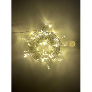 Χριστουγεννιάτικα φωτάκια led 100L σε θερμό λευκό χρώμα με 8 προγράμματα λειτουργίας (διάφανο καλώδιο)