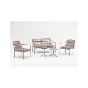Bailey set 4τμχ αλουμινίου taupe rope