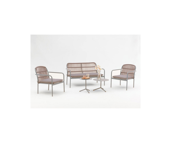 Bailey set 4τμχ αλουμινίου taupe rope