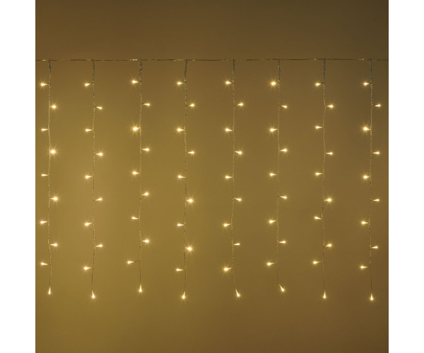 Χριστουγεννιάτικα φωτάκια led 150L κουρτίνα σε θερμό λευκό χρώμα σταθερή