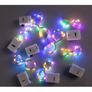 Χριστουγεννιάτικα φωτάκια led 20L copper (σύρμα) πολύχρωμο (10τεμ.)