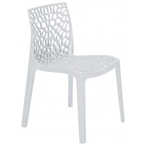 GRUVYER καρέκλα polypropylene higlopp ΛΕΥΚO, 53x54x81