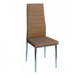 EVI-C καρέκλα χρωμίου ντυμένη με ταπετσαρία δερματίνη ΜΟΚΑ, 42x49x98