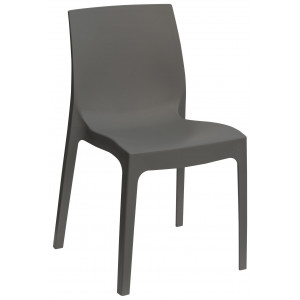ROME καρέκλα polypropylene ματ ΑΝΘΡΑΚΙ, 54x52x81