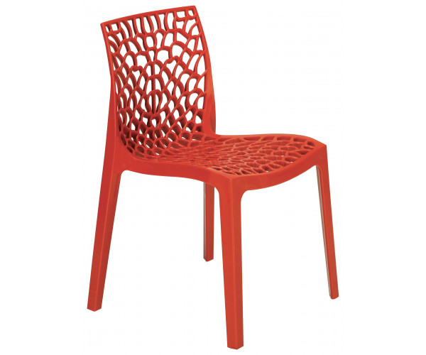 GRUVYER καρέκλα polypropylene higlopp ΚΟΚΚΙΝΟ, 53x54x81