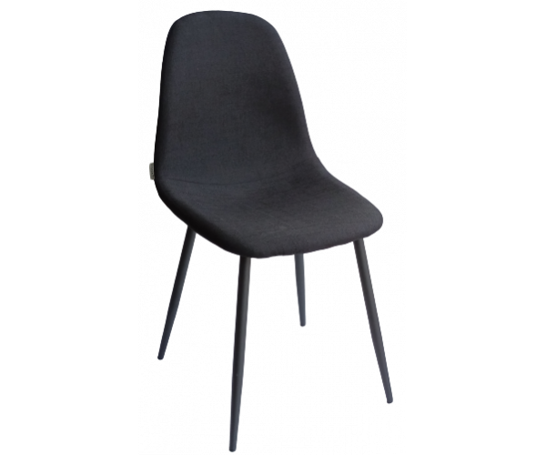 LINA καρέκλα μεταλλική ΜΑΥΡΗ με ταπετσαρία ύφασμα ΜΑΥΡΗ, 45x53x85