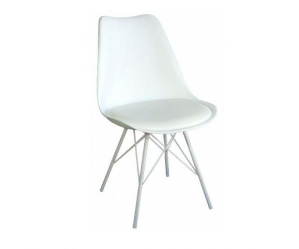 BERG-PP-M καρέκλα polypropylene ΛΕΥΚΗ, 52x49x82