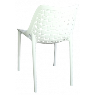 PC-047 καρέκλα polypropylene ΛΕΥΚΗ, 62x50x81