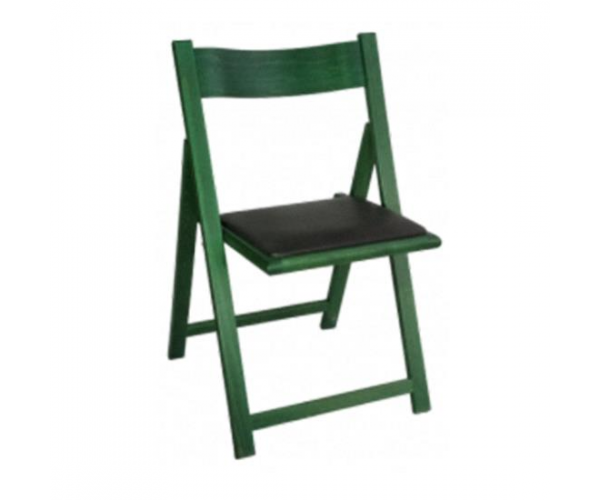 193 καρέκλα πτυσσόμενη ξύλο ΠΡΑΣΙΝΟ, 47x51x80