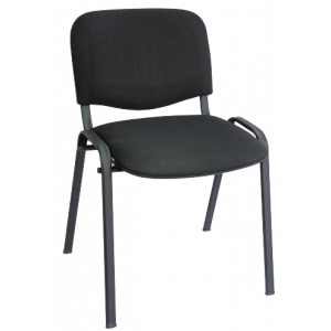 ISO καρέκλα επισκέπτη σκελετός ΜΑΥΡΟΣ κάθισμα ΥΦΑΣΜΑ ΜΑΥΡΟ, 53x42xΗ80