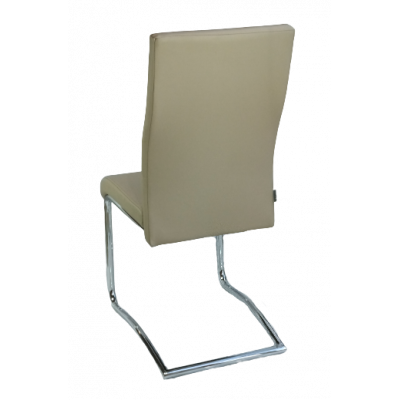 BEN καρέκλα χρωμίου με ταπετσαρία δερματίνη ΜΟΚΑ, 42x50x96