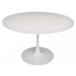 SIMPLE τραπέζι μεταλλικό με επιφάνεια mdf ΛΕΥΚΟ, Φ80xh75