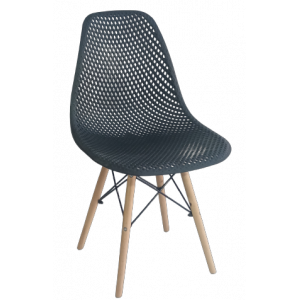 KEAMES-HOLES καρέκλα polypropylene ΜΑΥΡΟ, 45x53xH81