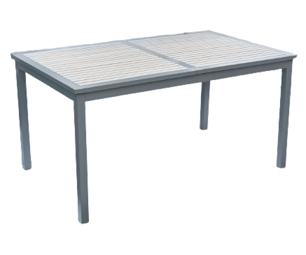 LAMBO τραπέζι κήπου αλουμινίου polywood ΓΚΡΙ, 90x152(+58) LAMBO τραπέζι κήπου αλουμινίου polywood ΓΚΡΙ, 90x152(+58)