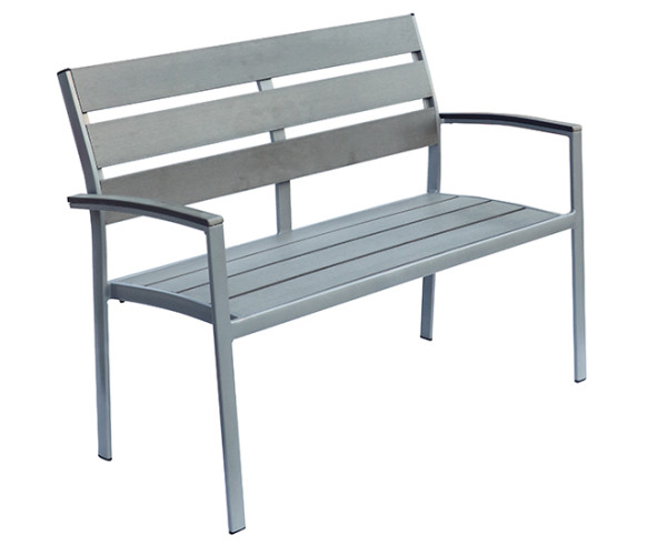PAOLA-B παγκάκι αλουμινίου polywwod ΓΚΡΙ, 121x58x88 PAOLA-B παγκάκι αλουμινίου polywwod ΓΚΡΙ, 121x58x88