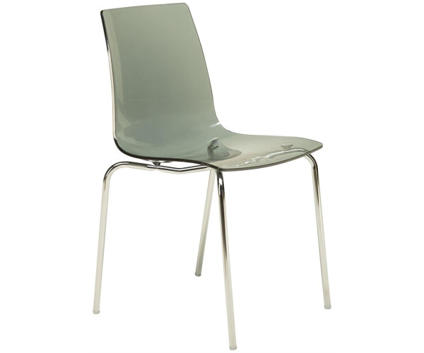 LOLLIPOP-4P καρέκλα polycarbonate διαφ. ΓΚΡΙ, 44x46x87 LOLLIPOP-4P καρέκλα polycarbonate διαφ. ΓΚΡΙ, 44x46x87