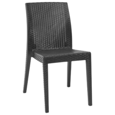 SIENA-C καρέκλα κήπου polypropylene ΑΝΘΡΑΚΙ, 41x53x86