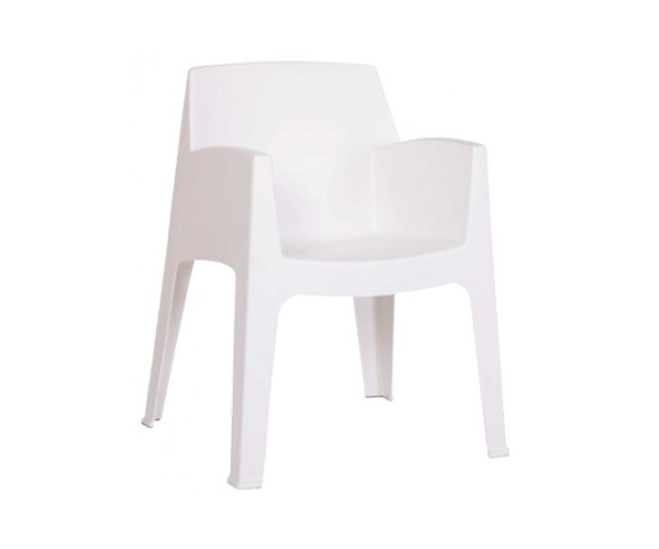 STONE πολυθρόνα polypropylene ΛΕΥΚΟ, 57x58x82 STONE πολυθρόνα polypropylene ΛΕΥΚΟ, 57x58x82