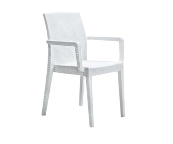 SIENA-A πολυθρόνα κήπου polypropylene ΛΕΥΚΗ, 54x58x86 SIENA-A πολυθρόνα κήπου polypropylene ΛΕΥΚΗ, 54x58x86