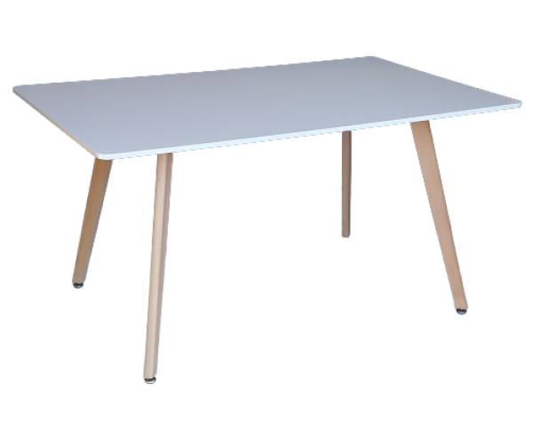 BERT-T τραπέζι ενιαίου χώρου ξύλινo ΛΕΥΚΟ, 90x140xH75