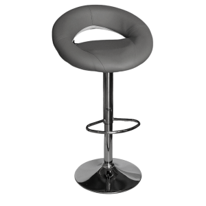 TWIST σκαμπό ρυθμιζόμενo δερματίνη ΓΚΡΙ / 52x48xH77-96