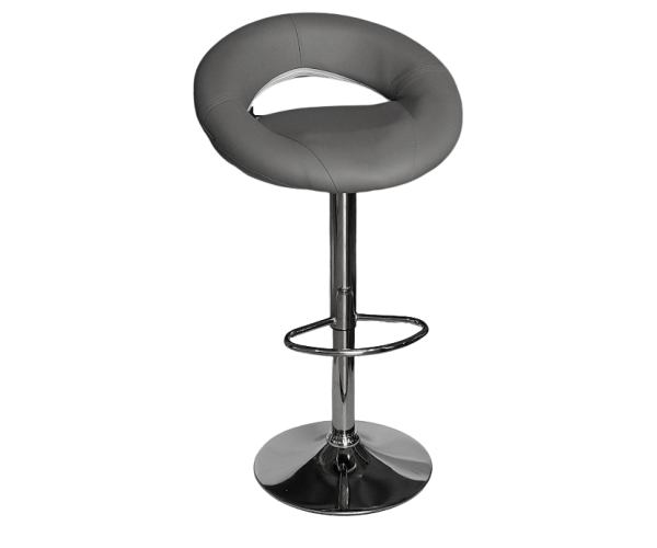 TWIST σκαμπό ρυθμιζόμενo δερματίνη ΓΚΡΙ / 52x48xH77-96