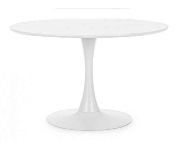 SIMPLE τραπέζι μεταλλικό με επιφάνεια mdf ΛΕΥΚΟ, Φ100xh75 SIMPLE τραπέζι μεταλλικό με επιφάνεια mdf ΛΕΥΚΟ, Φ100xh75