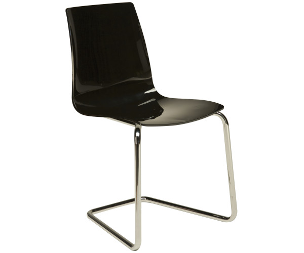 LOLLIPOP LEGS καρέκλα polycarbonate gloss ΜΑΥΡΟ, 46x46x87