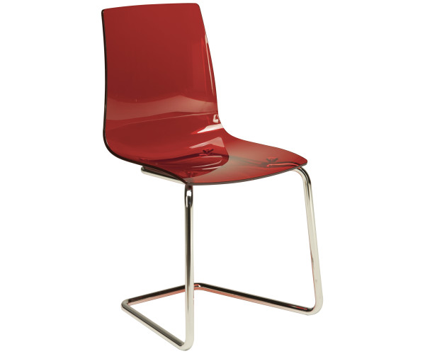 LOLLIPOP LEGS καρέκλα polycarbonate ΔΙΑΦ. ΚΟΚΚΙΝΟ, 46x46x87h LOLLIPOP LEGS καρέκλα polycarbonate ΔΙΑΦ. ΚΟΚΚΙΝΟ, 46x46x87h