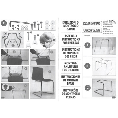 LOLLIPOP LEGS καρέκλα polycarbonate ΔΙΑΦ. ΓΚΡΙ, 46x46x87h