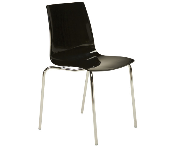 LOLLIPOP-4P καρέκλα polycarbonate gloss ΜΑΥΡΟ, 42x46x87 LOLLIPOP-4P καρέκλα polycarbonate gloss ΜΑΥΡΟ, 42x46x87