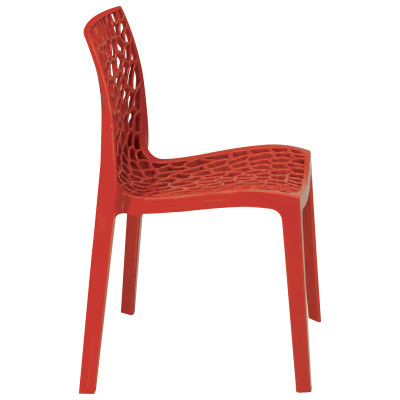 GRUVYER καρέκλα polypropylene higlopp ΚΟΚΚΙΝΟ, 53x54x81