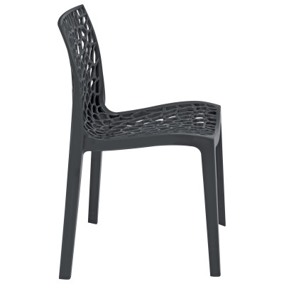 GRUVYER καρέκλα polypropylene higlopp ΑΝΘΡΑΚΙ, 53x54x81