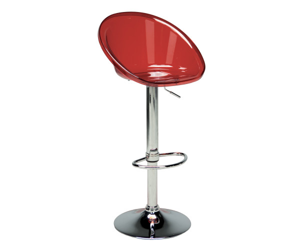 SPHERE-GAS σκαμπό ρυθμιζόμενo polycarbonate ΔΙΑΦ. ΚΟΚΚΙΝΟ, 50x45x84/104h