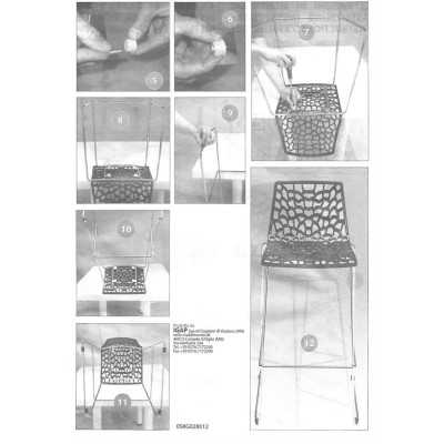 SPIDER FIX σκαμπό ψηλό polycarbonate ΜΑΥΡΟ, 50x47x98h