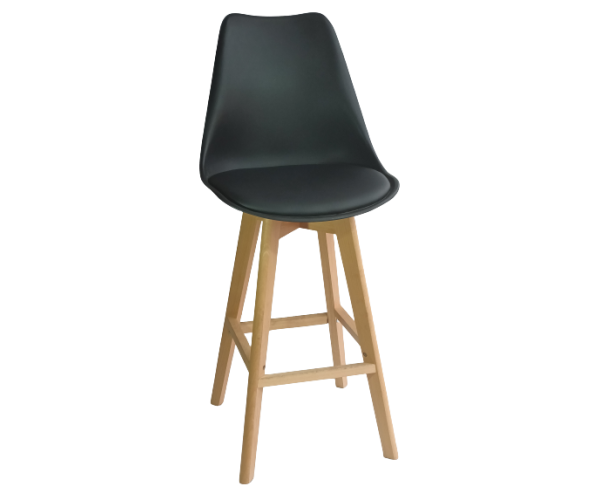 BERG-STOOL σκαμπό ψηλό ξύλο pp ΜΑΥΡΗ, 49x54xH106/76 BERG-STOOL σκαμπό ψηλό ξύλο pp ΜΑΥΡΗ, 49x54xH106/76