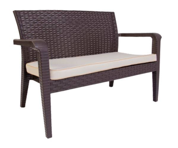 ALASKA-Κ καναπές κήπου polypropylene ΚΑΦΕ, 125x62x81 ALASKA-Κ καναπές κήπου polypropylene ΚΑΦΕ, 125x62x81
