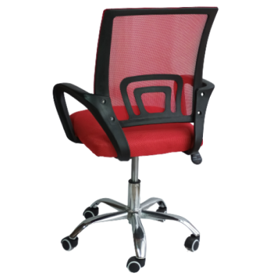 BY-017 πολυθρόνα γραφείου ύφασμα mesh ΚΟΚΚΙΝΗ, 57x55x86/96