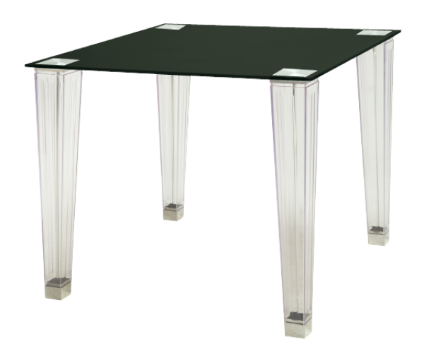 MARTE τραπέζι polycarbonate διαφ. ΓΚΡΙ κρύσταλλο ΜΑΥΡΟ, 90x90xH75 MARTE τραπέζι polycarbonate διαφ. ΓΚΡΙ κρύσταλλο ΜΑΥΡΟ, 90x90xH75