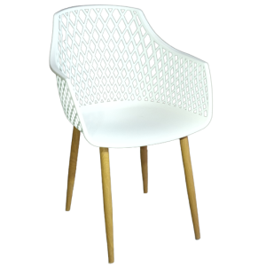 RIVIERA πολυθρόνα polypropylene ΛΕΥΚΟ, 57x55x84