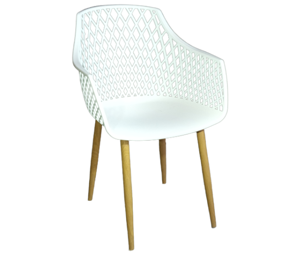 RIVIERA πολυθρόνα polypropylene ΛΕΥΚΟ, 57x55x84 RIVIERA πολυθρόνα polypropylene ΛΕΥΚΟ, 57x55x84
