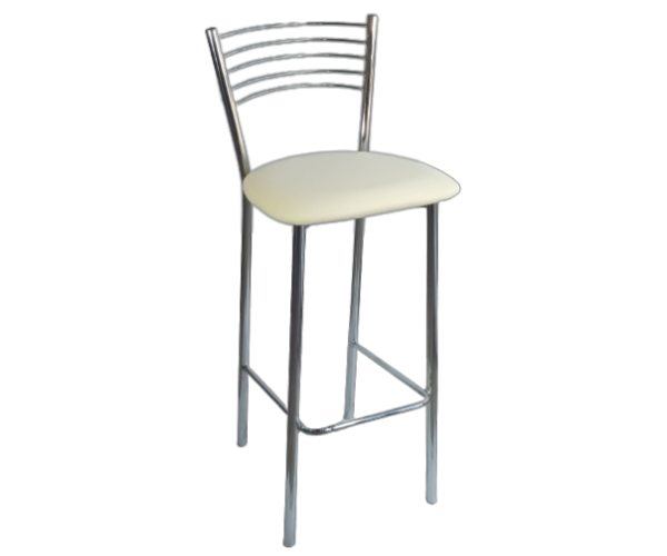 DANIELA-STOOL-C σκαμπό ψηλό μεταλλικό ΧΡΩΜΙΟΥ κάθισμα ΔΕΡΜΑΤΙΝΗ ΕΚΡΟΥ, 42x48xH106 DANIELA-STOOL-C σκαμπό ψηλό μεταλλικό ΧΡΩΜΙΟΥ κάθισμα ΔΕΡΜΑΤΙΝΗ ΕΚΡΟΥ, 42x48xH106