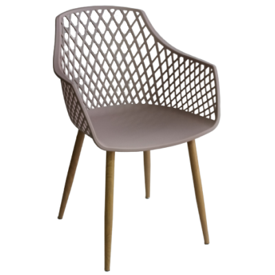 RIVIERA πολυθρόνα polypropylene ΜΟΚΑ, 57x55x84