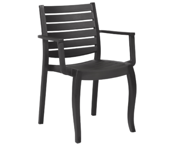 ZEUS-W πολυθρόνα polypropylene ΑΝΘΡΑΚΙ, 56x52x84 ZEUS-W πολυθρόνα polypropylene ΑΝΘΡΑΚΙ, 56x52x84