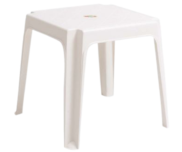 LARA-CT τραπεζάκι πλαστικό ΛΕΥΚΟ, 42x42x42 LARA-CT τραπεζάκι πλαστικό ΛΕΥΚΟ, 42x42x42