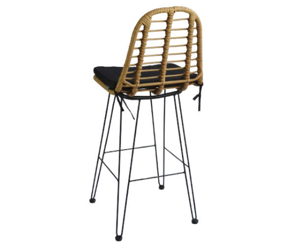 YAYA-ST σκαμπό ψηλό μεταλλικό wicker ΦΥΣΙΚΟ / 45x55xΗ112 YAYA-ST σκαμπό ψηλό μεταλλικό wicker ΦΥΣΙΚΟ / 45x55xΗ112