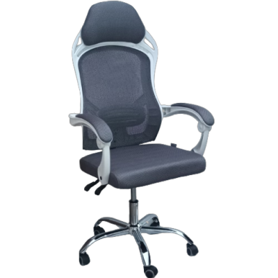 MH-220 πολυθρόνα γραφείου ύφασμα mesh ΓΚΡΙ, 62x60x117/127